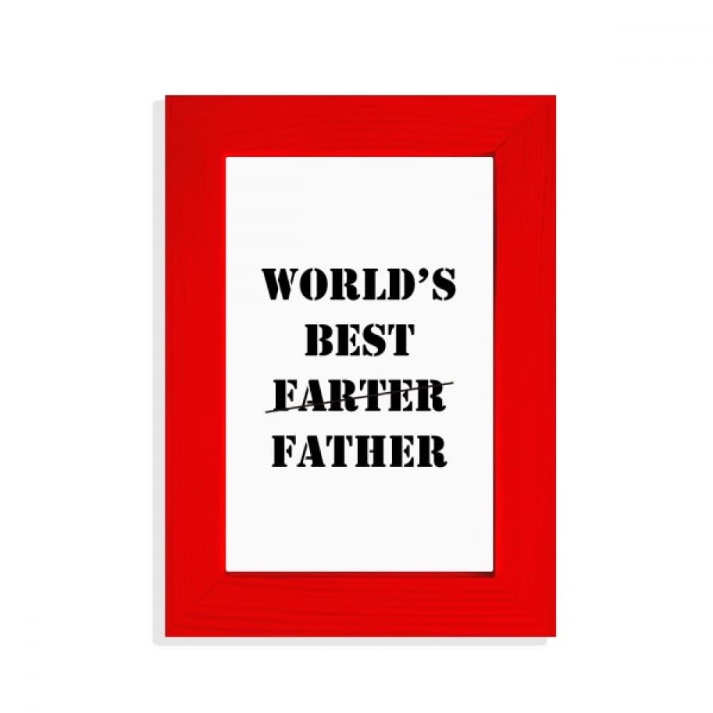 Cadre photo World's Best Father Festival rouge le cadeau idéal pour un anniversaire de papa