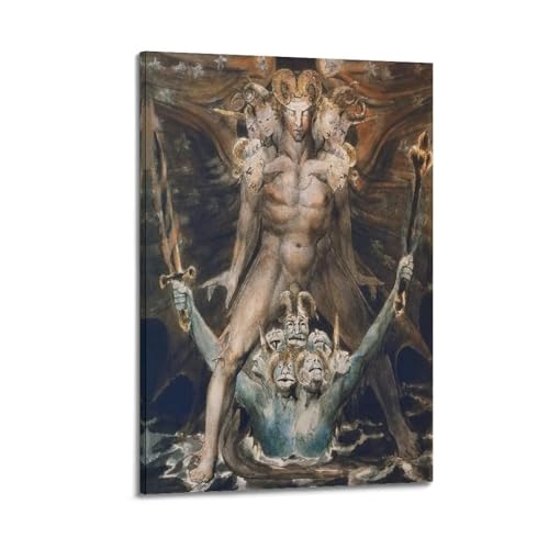 Poster William Blake Le Grand Dragon Rouge reproduction dart 1805 de 40 x 60 cm