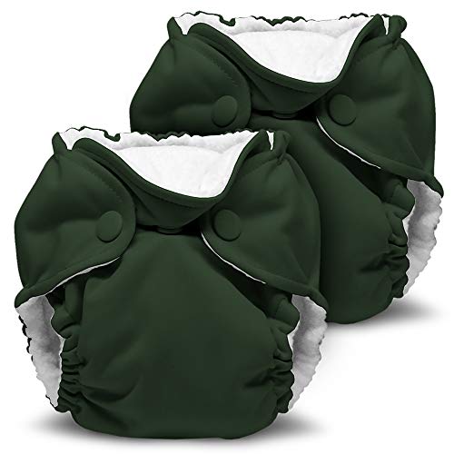 Image of Kanga Care Lil Joey Newborn All in One AIO Cloth Diaper (2pk) Pine 4-12lbs