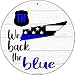 SMART BLONDE Tennessee Back The Blue Novelty Circular Sign C-1271