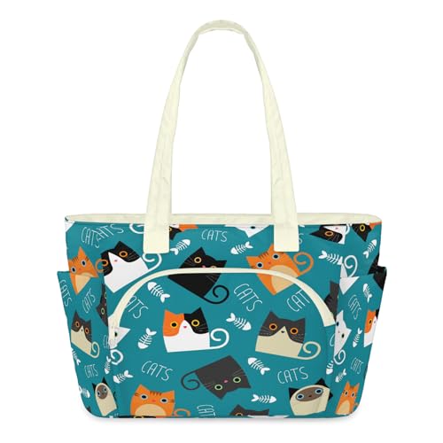 Sac fourre-tout léger et matelassé avec grande fermeture éclair pour femme