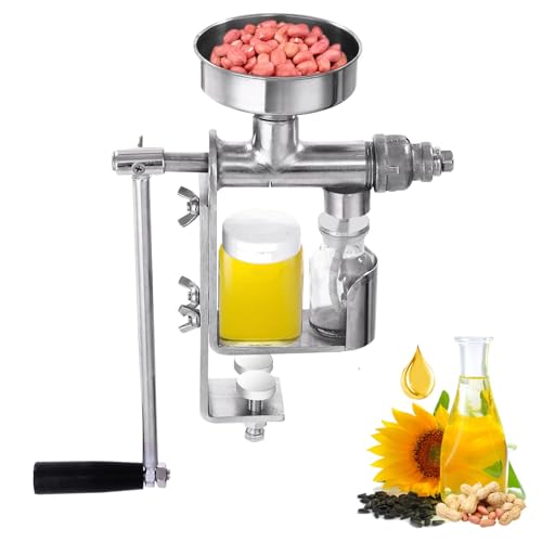 MNBVH Manual Oil Press Machine 304 Stainless Steel Nut Oil Extractor Seeds Oilver Oil Food Grade Oil Expeller Oil Extractor Oil Press Machine