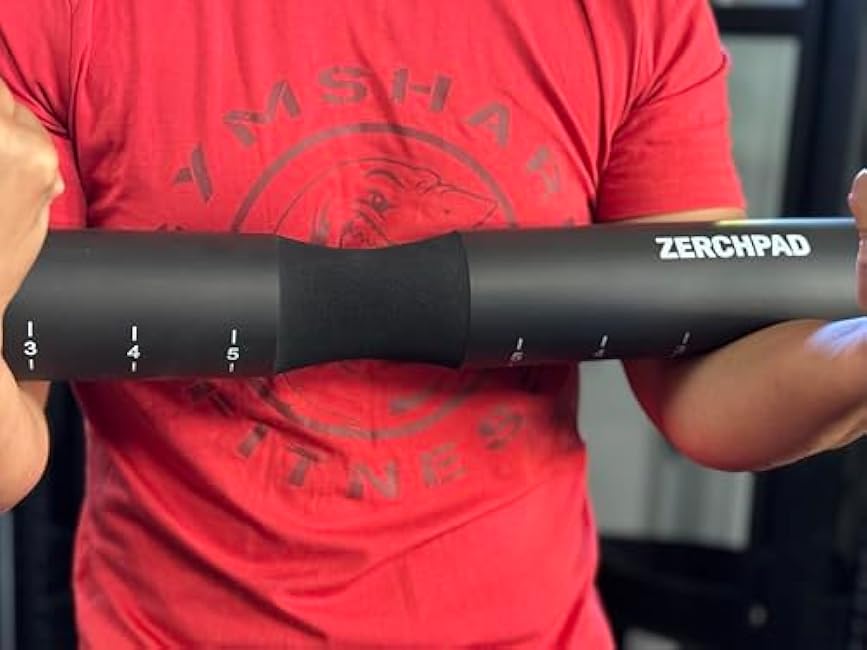 Barbell Pad Squat Pad Designed Specifically for Zercher Squats - Great for Zercher Squats, Front Squats and Hip Thrusts ¡ª Extra Long Length¡ªFit Standard and Olympic Bars Perfectly