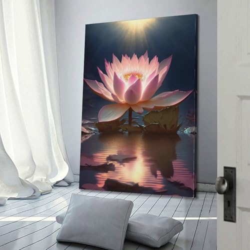 Poster fleur de lotus 50x75cm | Impression art moderne sur toile
