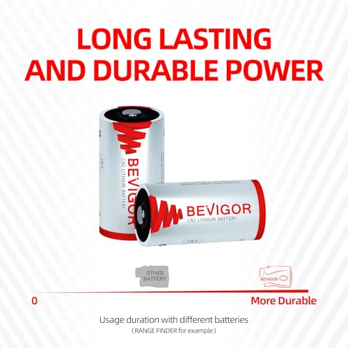 Bevigor CR2 Lithium-Batterie, 900mAh 3V High Power CR2 Nicht wiederaufladbar Lithium-Batterie für Kameras, Golf-Entfernungsmesser, Taschenlampen und andere Geräte, 12 Stück 2