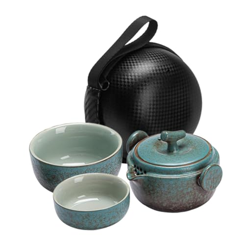 STOBAZA 1Set Elegant Portable Kung Fu Teapot Set Travel Friendly Person Porcelain Tea Set with Cups for Tea Parties Special Occasions the Lovers Japanese Design
