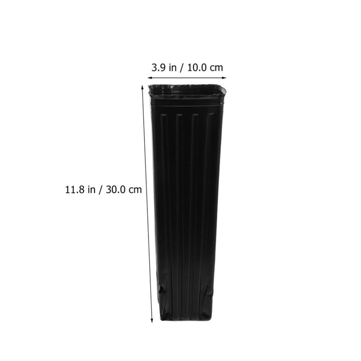 VILLCASE 60 Pièces Conteneurs de Jardin Noirs en Plastique PP Épais pour Semis Protection des Racines, Pots de Culture Multifonctionnels pour Jardin Extérieur