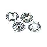 100 SETS - OPEN RING PRONG NO SEW SNAP FASTENERS (400 Pieces) - SIZE 15 (3/8