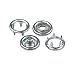 100 SETS - OPEN RING PRONG NO SEW SNAP FASTENERS (400 Pieces) - SIZE 15 (3/8")