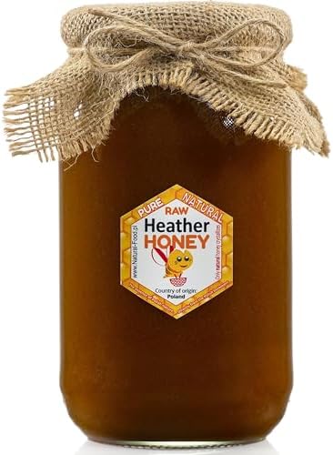 RAW HONEY directly from the beekeeper in Poland | 1,1 KG | Heather honey | Raw, natural, very healthy, without additives. Unfiltered, not centrifuged or heated | Made by bees