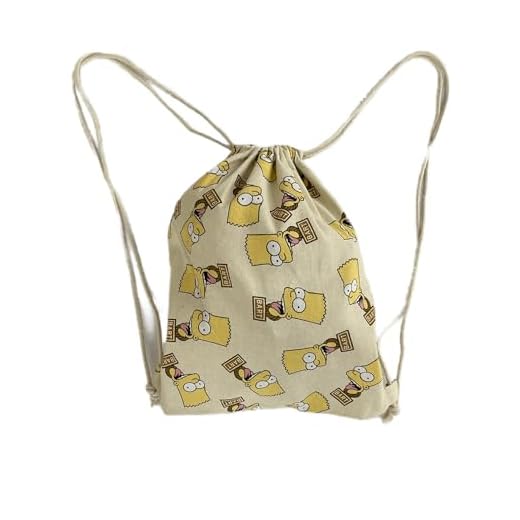 our fantasy time Simpson BG001 - Mochila con cordones, Blanco, talla única, Rucksack