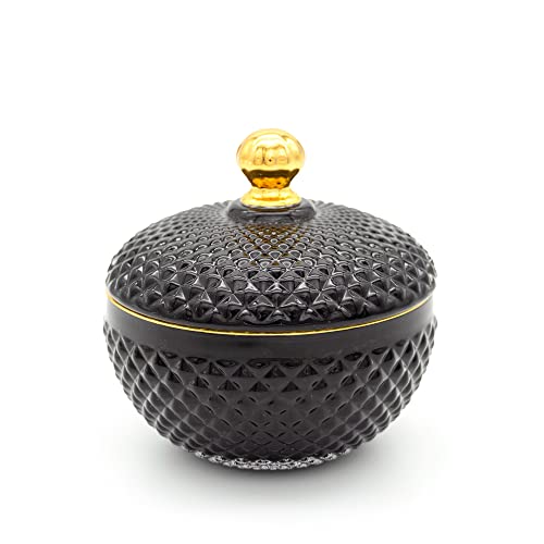 Briganti Luxury Candle In Decorative Black And Gold Glass Jar - Champagne & Mandarin | Champagne, Mimosa And Mandarin Orange Premium Fragrance Oil Blend, Highly Scented Natural Soy Wax Candles 12Oz #TOP16