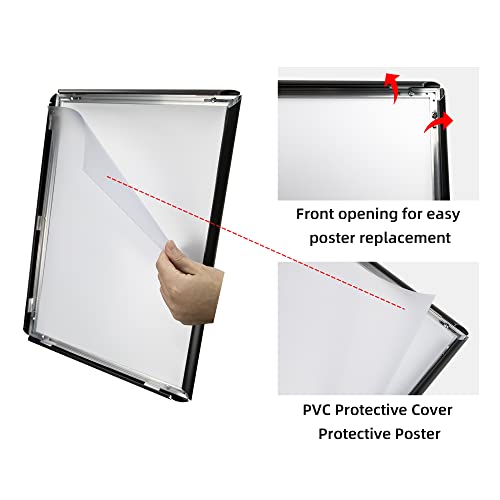 Innovsign 6Packs Pedestal Poster Sign Stand, Adjustable Aluminum Snap Open Frame Sign Holder Poster Stand 11X17 Inch For Vertical/Horizontal Display, Black #TOP3