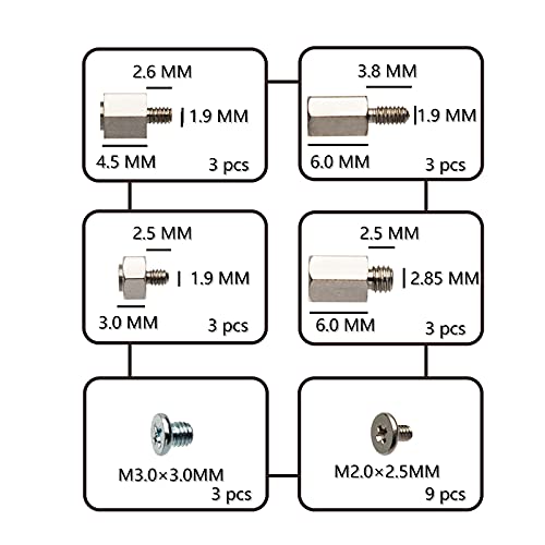 HXHLWN m.2 Screw kit M2 2280 SSD Screws kit pcie nvme mounting Laptop M