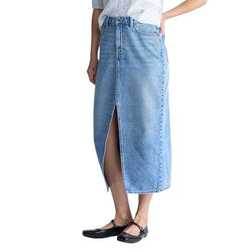 Buffalo David Bitton Women's Samantha High Rise Denim Maxi Skirt with Front Slit2