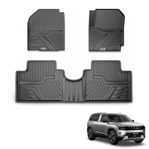 Image of Blue Jay Ultra TPE Car Floor Mats for Tata Sierra (2026) | Premium Luxury Mats | Waterproof Washable All Weather Protection | Black