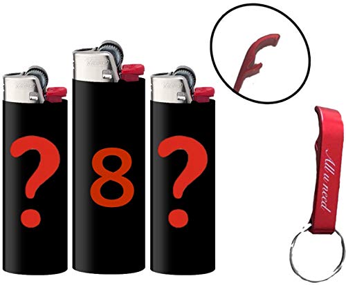 All u need BIC Maxi Surprise Mix Feuerzeuge Reibrad Lighter Zufällig Flints Zündstein J26 8 Stück + Keyring… – Bild 4