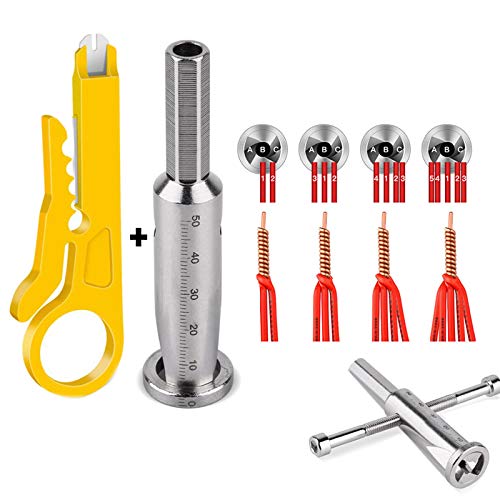Wire Twisting Tool with Wire Stripper Cutter, Wire Stripper and Twister Tool, Portable Quick Connector Twist Wire Tool for Power Drill Drivers, Power Tool Accessories Stripping and Twist Wire Cable