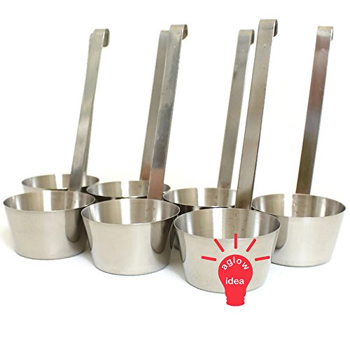 Aglowidea Khuon Banh Cong - Vietnamese Fried Prawn Cake mold for deep fried - Stainless steel (7, piece)