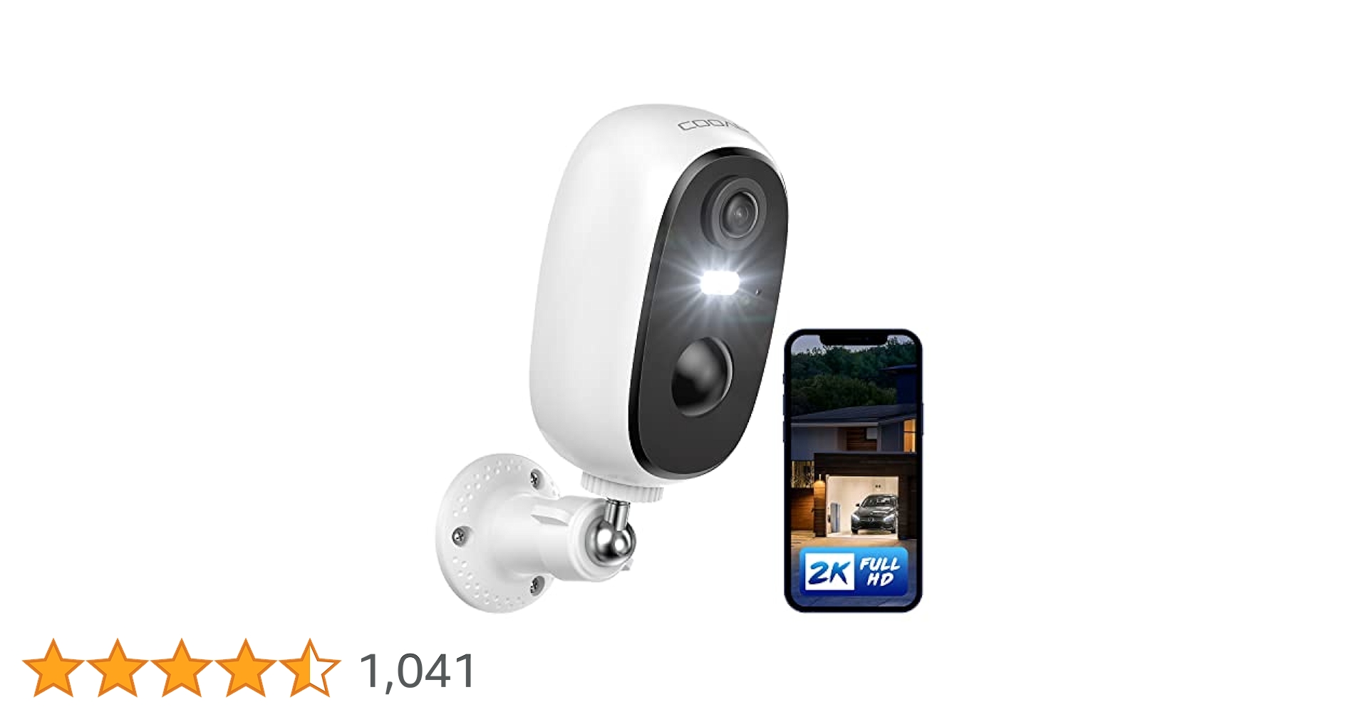 Amazon.co.jp: 300万高画素・夜間カラー撮影 COOAU 防犯カメラ