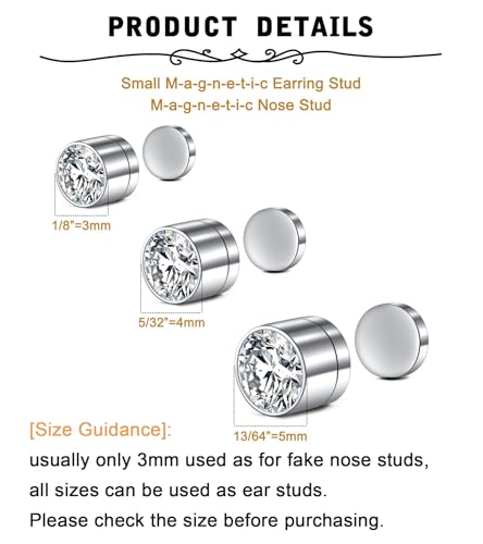 MODRSA Fake Nose Stud Fake Nose Ring Stud Fake Nose Piercing Fake Lip Ring Fake Earrings Stud Silver Gold Fake Cartilage Helix Earring Clip on Earring Hoop Fake Eyebrow Ring Fake Bridge Piercing2