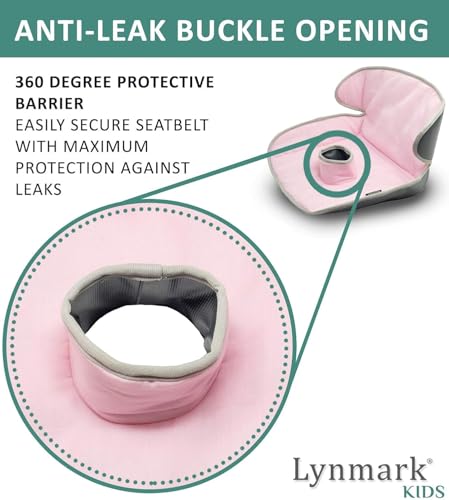 Image of Lynmark Potty Training Car Seat Protector Cover - Pee Protector, 1 Pk Pink | Waterproof Piddle Pads for Toddlers & Baby Universal Carseat - Washable Liner Mat for Spills, Nappy Leaks, Accidents