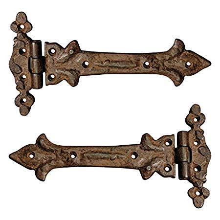 Image of Adonai Hardware Adonijah Cast Iron Tee Hinge (Rust Living Finish) - Supplied as 2 Pieces per Pack