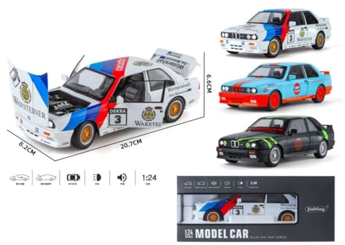 Image of FEXXA 1:24 Scale B M W M3 Die-Cast Metal Toy Model Car for Kids - Pull Back Mechanism, Birthday Gift for 3+ Year Old Boys (Blue-Modified)