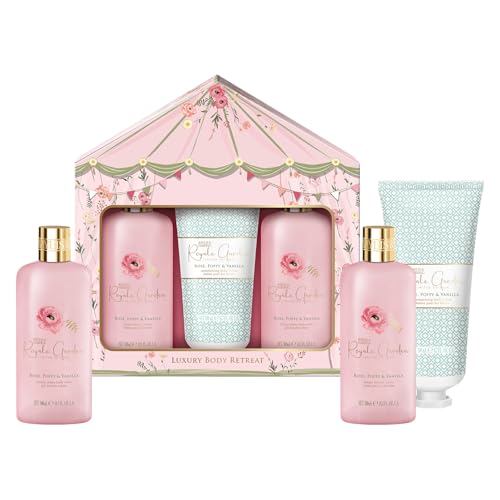 Baylis & Harding Royale Garden Rose, Poppy & Vanilla Luxury Body Retreat Gift Set (Pack of 1) - Vegan Friendly