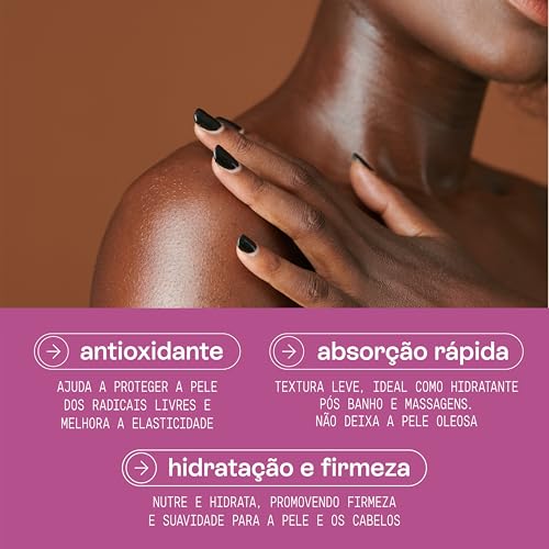 Óleo de Semente de Uva - Óleo Corporal Vegetal Puro - Para Hidratação, Massagem e Banho - 100% Puro,
