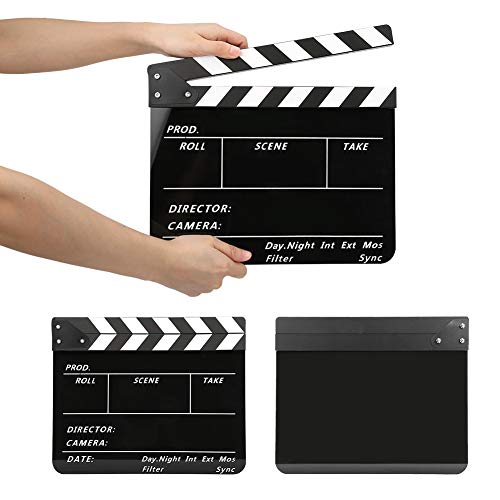 RASTKY Claqueta Acrílica de 30x25 Cm para Directores, Accesorios de Cine y Televisión, Herramienta Fotografía y Películas, Imán Incorporado, Sonido Nítido, Excelentes Juegos de rol - imagen 5