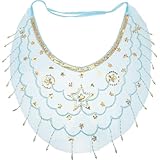 JECOMPRIS Máscara Femenina para Disfraz de Fiesta Velo de Poliéster para Danza del Vientre, Diseño Elegante y Patrón Floral, Adecuado para Presentaciones y Práctica