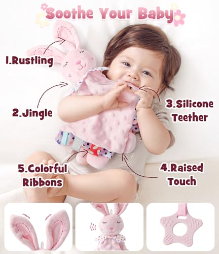 Image of Golray Baby Shower Gifts for Girls, Baby Girl Gifts Baskets with Rattle, Blanket /Bodysuit Set, New Born Essential Stuff, Gender Reveal Ideas Infant New Born Baby Girls Gift Basket