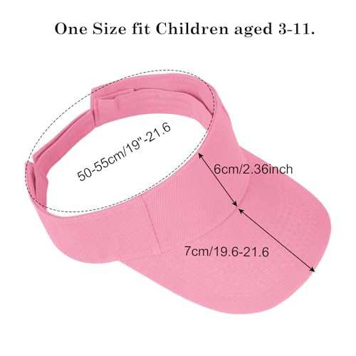 2 Pcs Kids Girls Boys Visor Sports Sun Visor Hats Adjustable Cotton Tennis Golf Visor Hat Beach Hat Baseball Cap3