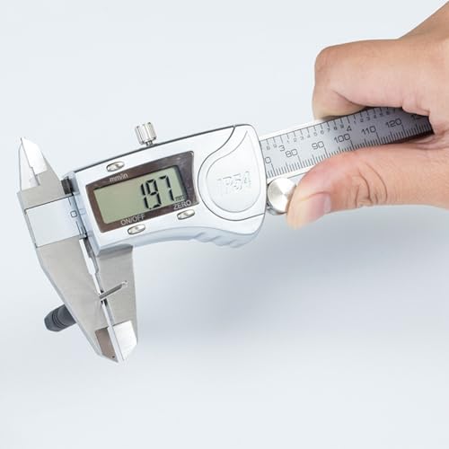 Calibrador electrónico IP54 con pantalla LCD para medir en milímetros y pulgadas 5