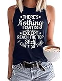 Women's There's Nothing I Can't Do Except Reach The Top Shelf I Can't Do Tank Tops Funny Sleeveless Graphic Tees Shirts(414-Navy,XL)