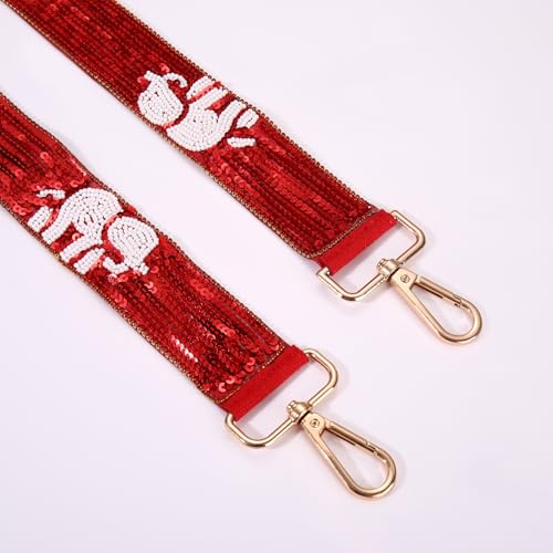 Image of Baseball Purse Strap Replacement Game Day Beaded Purse Strap for Stadium Approved Clear Bag Crossbody Bag Straps