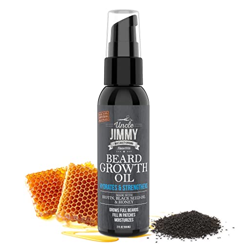 Uncle Jimmy Beard Growth Oil with Biotin | Natural Beard Care for Thicker, Fuller Healthier Beard | Men's Facial Hair Treatment for Grooming | Increases Thickness and Volume 2 Fl Oz - Image 5