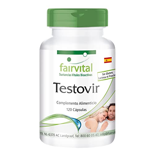 Fairvital | Testovir - Crisina + Ortiga + Muira Puama + Pimienta Negra - Suplemento VEGANO - Dosis...