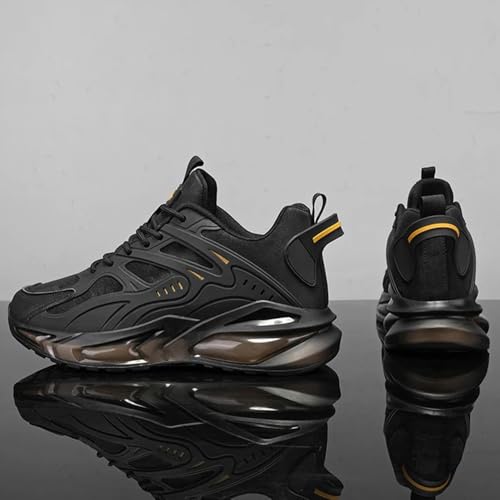 Athletic Running Shoes, Cushion Sneakers, Lightweight Breathable Walking Shoes, Black2