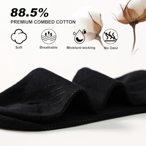 FITRELL 6 Pack Men's Athletic Running Ankle Socks Low Cut Cushioned Wicking Anti-Blister Breathable Sport Socks3