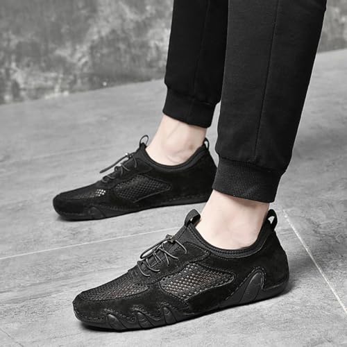 Image of Driving Shoes for Men Breathable Mesh Men's Casual Shoes Slip On Fashion Comfortable Handmade