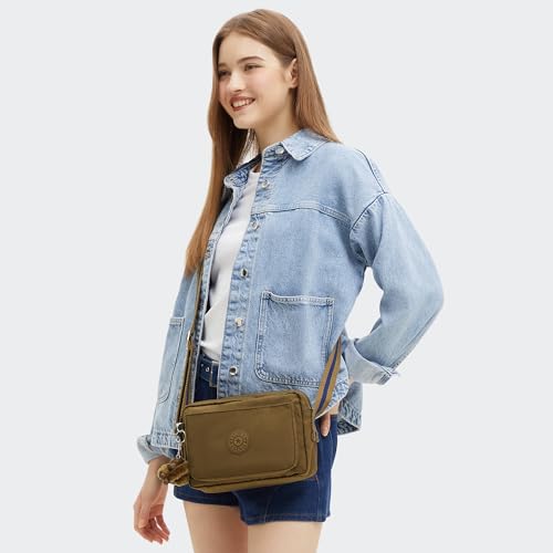 Image of Kipling Women's Abanu Crossbody Bag, Lightweight, Adjustable Nylon Waist Pack with Multi-Compartment Zip Pockets