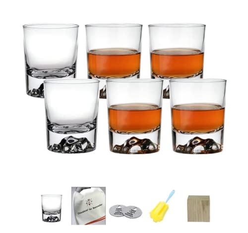 Set 6 Vasos Mt. Fuji de Vidrio para Whisky