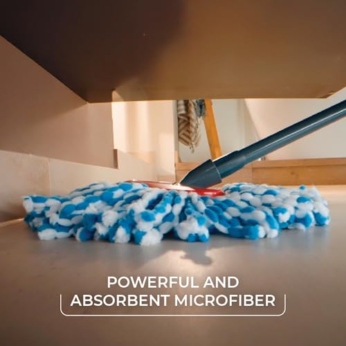 O-Cedar Head EasyWring RinseClean Spin Mop Microfiber Refill, Blue