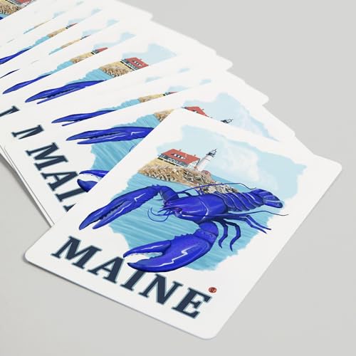 Maine Langosta Azul y Faro de Portland, Naipes Póker 52 miniatura 5