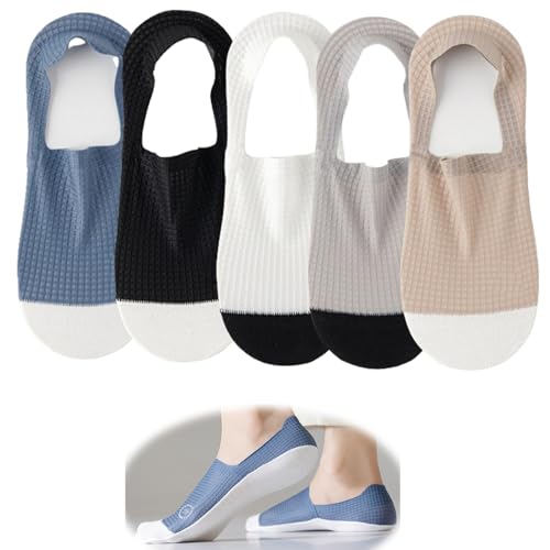 High-End Ice Silk Mesh Socks,Invisible Non-Slip Breathable Ice Silk Sock,Ultra Low Cut Invisible Socks