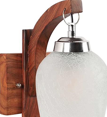 Image of SINOMAN Wall Light for Living Room Modern /Wall Lamps for Bedroom /for Living Room /Wall Lights for Home Decoration /Bedside Wall lamp (Swing Arm Wooden (Pack of 2), Without Bulb)