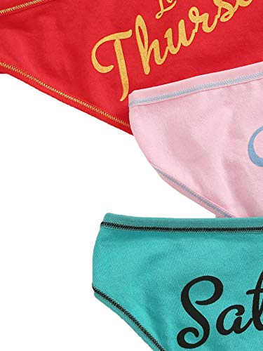 Verdusa Women's Cartoon Print Brief Soft Bikini Panties Underwear Set Multicolored M #TOP3