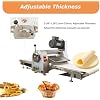 Commercial Dough Sheeter, 65x15.7 Reversible Conveyor Belt, 0.04-1.26 Adjustable Thickness, Foldable Fondant Flattener Croissant Danish Pastry Bakery 110V